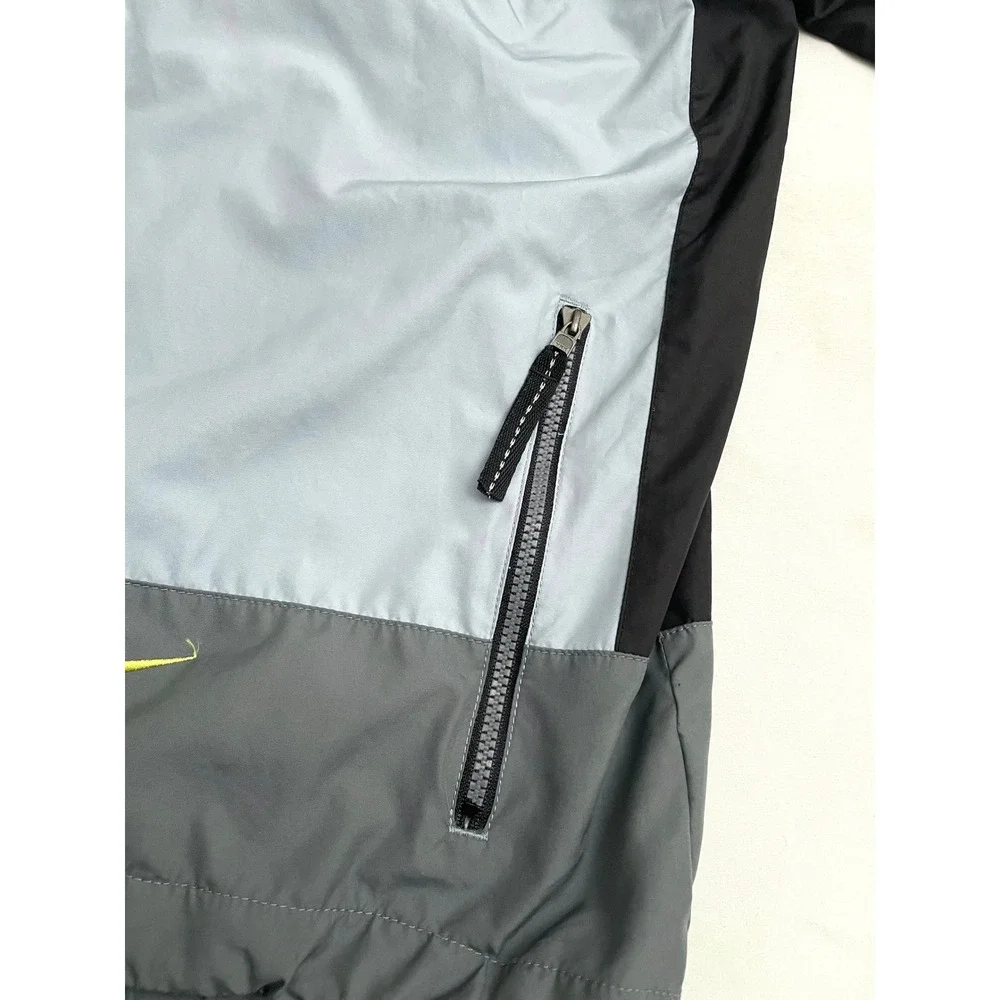 Y2K Nike Running Full Zip Track Jacket Men's Large Blue Colorblock Vintage